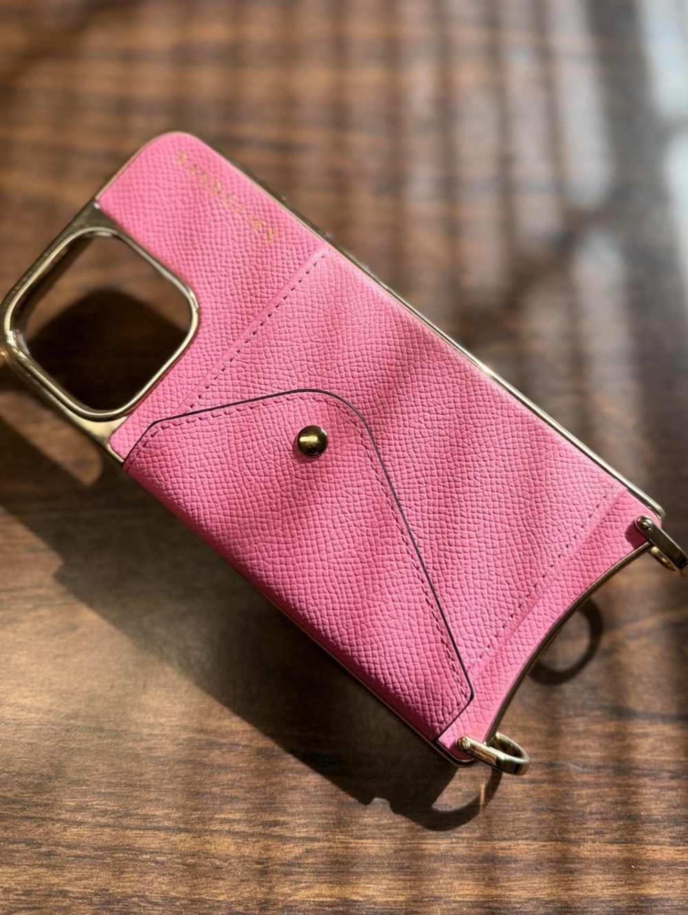 🦩Bandolier Donna Crossbody Case for 16 Pro Max in Flamingo Pink Gold Chrome🦩 - Picture 10 of 14